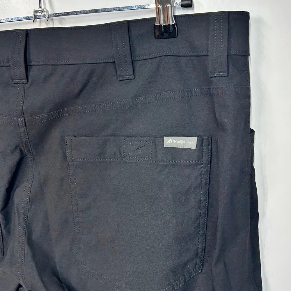 Eddie Bauer Mens Convertible Tech Pants Black 36x30 Hiking Outdoor 1537466